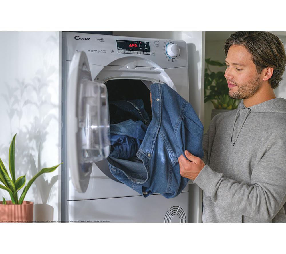 Secadora de condensación Candy Smart Pro CROE C9TE-80 con WiFi, 9 kg - Blanco