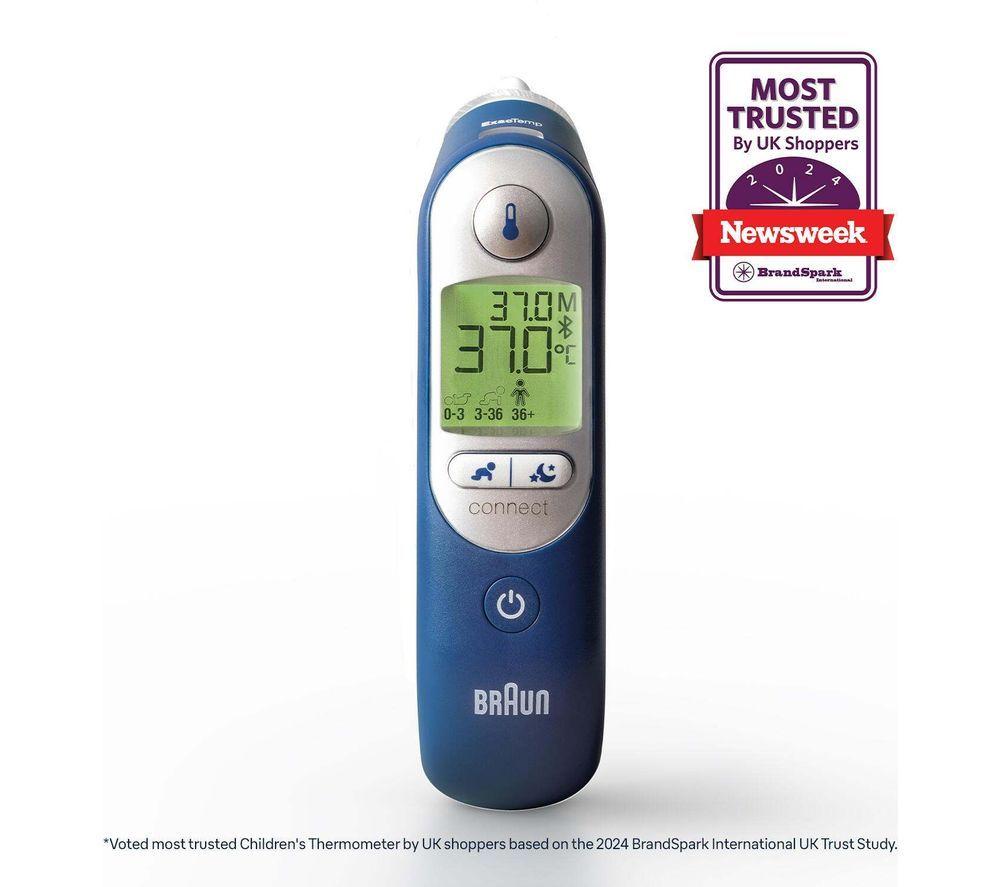 BRAUN ThermoScan 7+ Connect Ear Thermometer - Blue