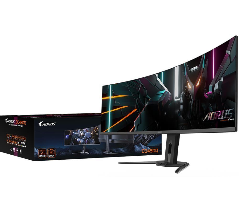 GIGABYTE AORUS CO49DQ 5K Ultra HD 49" Curved QD-OLED Gaming-Monitor - Schwarz