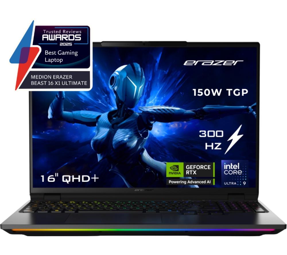 MEDION Erazer Beast 16 X1 Ultimate 16" Gaming Laptop – Intel® Core™ Ultra 9, RTX 5090, 2 TB SSD