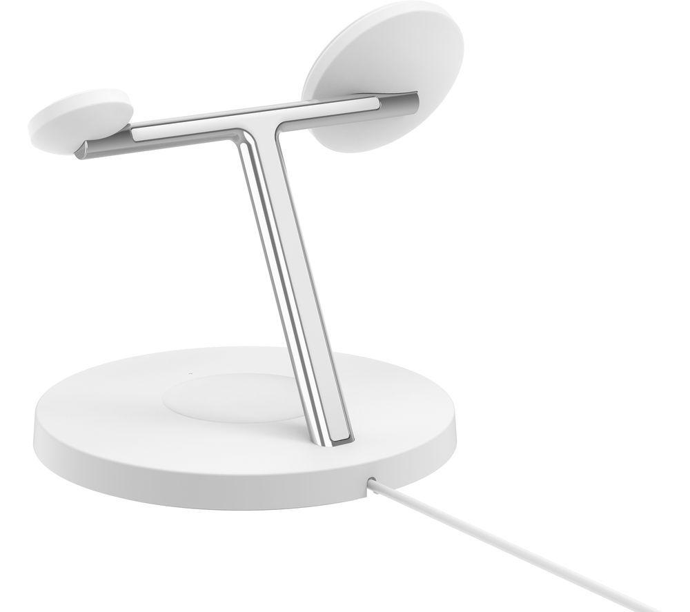 BELKIN BoostCharge Pro Qi2 3-in-1 Magnetic 15 W Wireless Charging Stand - White