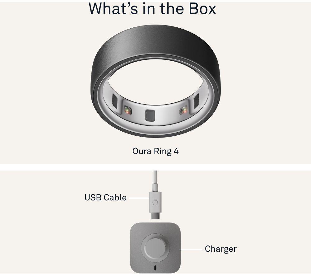 OURA Ring 4 - Stealth, Größe 14