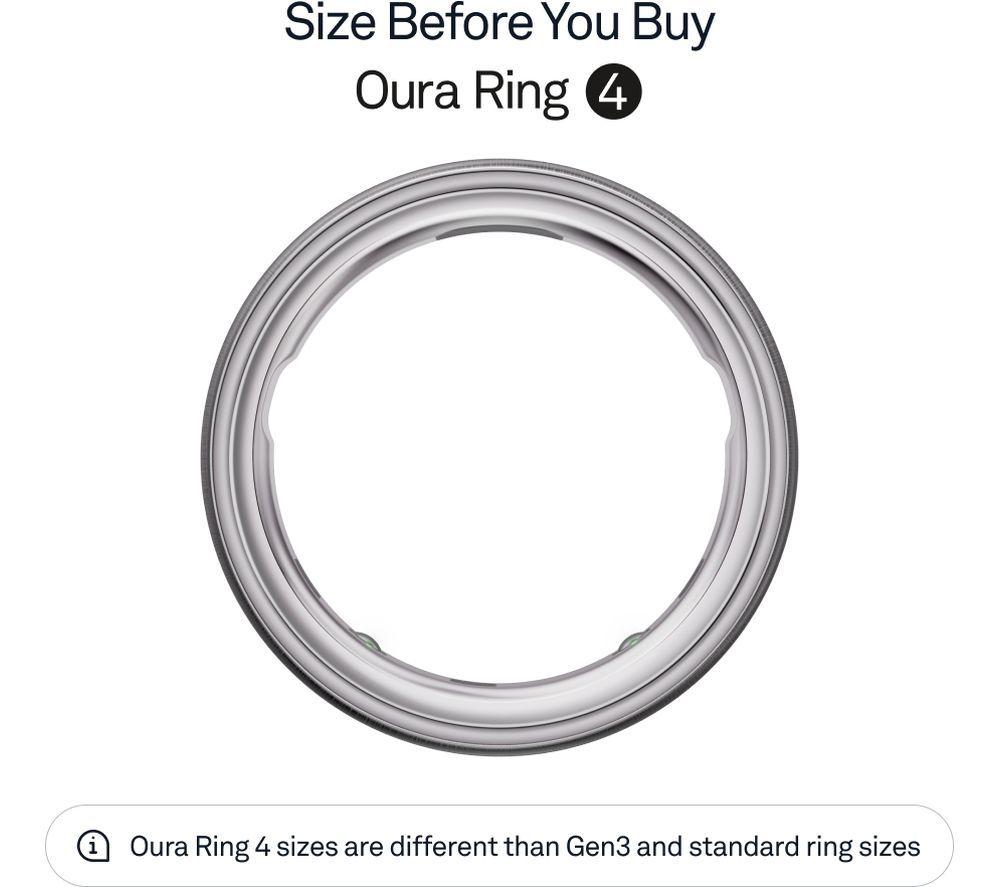 OURA Ring 4 - Brushed Silver, Size 11