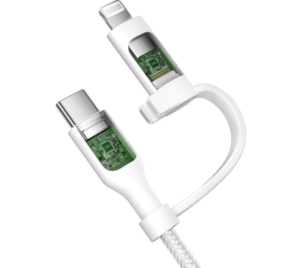 BELKIN BoostCharge Pro 2-in-1 Braided USB Type-C & Lightning Cable - 1.5 m