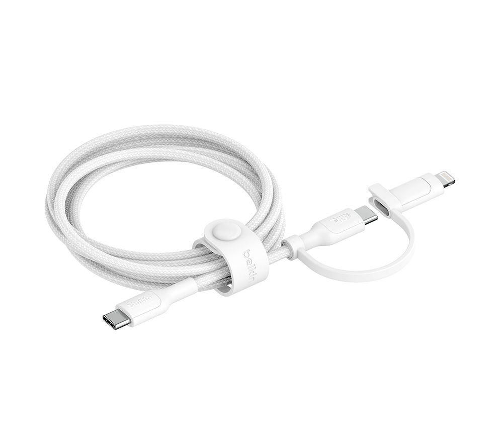 BELKIN BoostCharge Pro 2-in-1 geflochtenes USB Typ-C & Lightning Kabel - 1.5 m