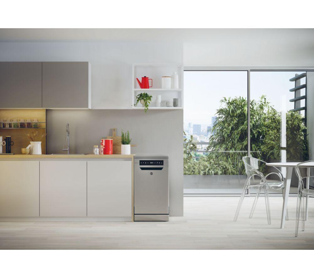 Lavavajillas inteligente HOOVER H-Dish 500 HF0C3SB0FX-80 Slimline - Plateado