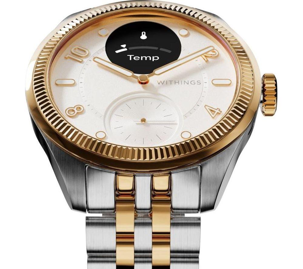 WITHINGS ScanWatch Nova Brilliant Hybrid Smart Watch - Gold, 39 mm