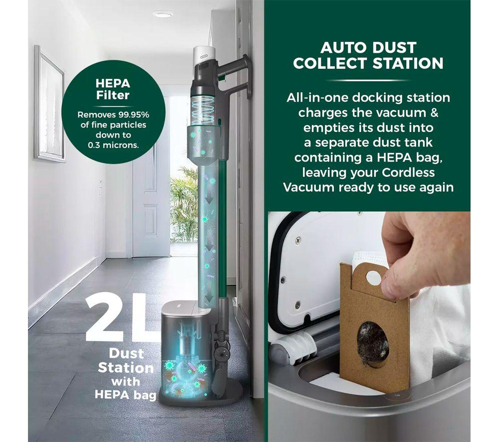 TOWER Cyclone Dust Station VL220 Cordless Vacuum Cleaner - Titanium