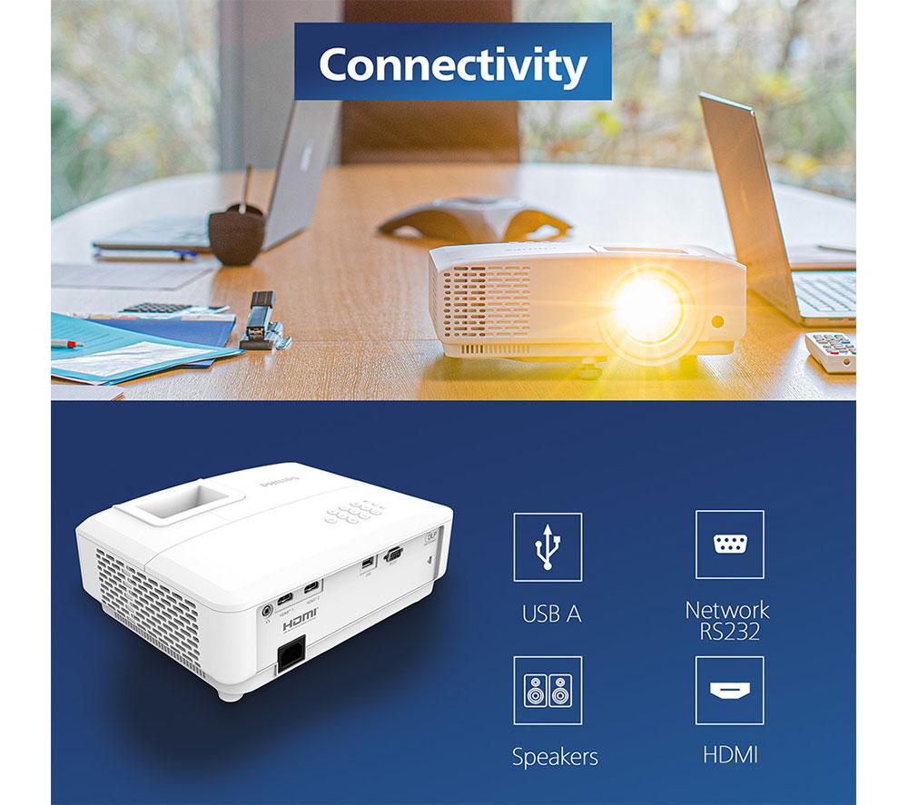 PHILIPS ProPix PRX850 Full HD Office Projector - White