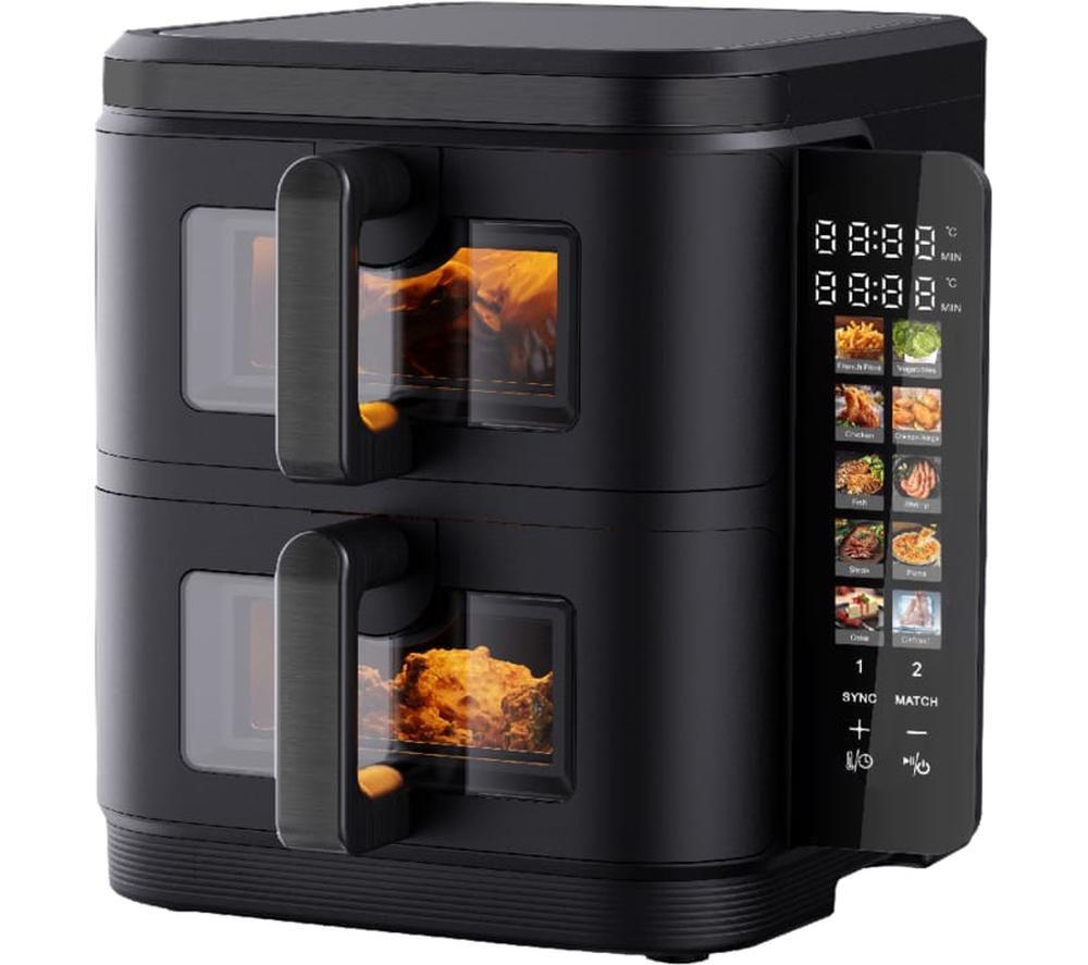 SWAN SD10522BLK Dual Air Fryer - Black