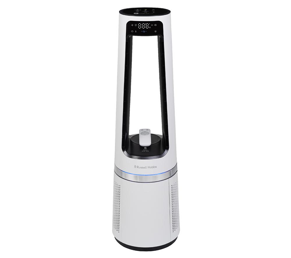 RUSSELL HOBBS RHBLDL25W Heiz- und Kühl-Turmventilator ohne Rotorblätter – Weiß