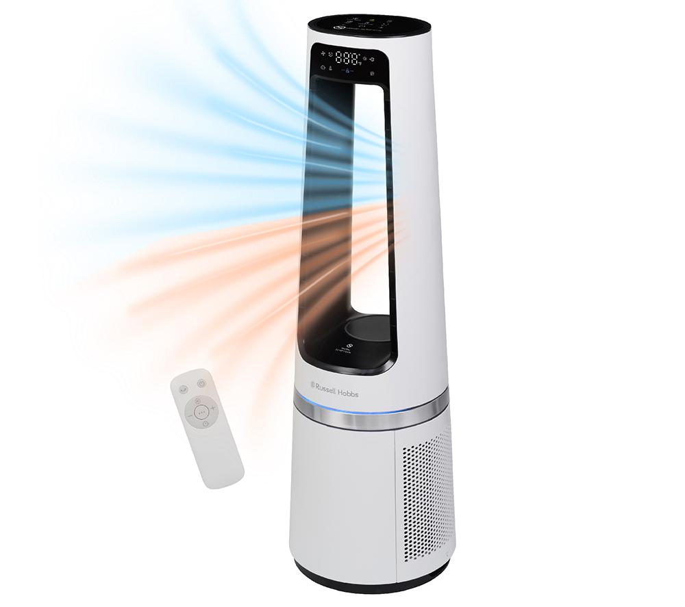 RUSSELL HOBBS RHBLDL25W Heiz- und Kühl-Turmventilator ohne Rotorblätter – Weiß