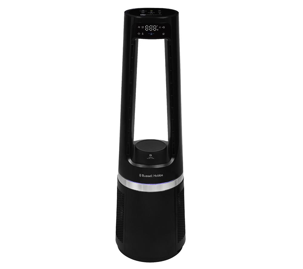 RUSSELL HOBBS RHBLDL25B Hot & Cool Bladeless Tower Fan - Black