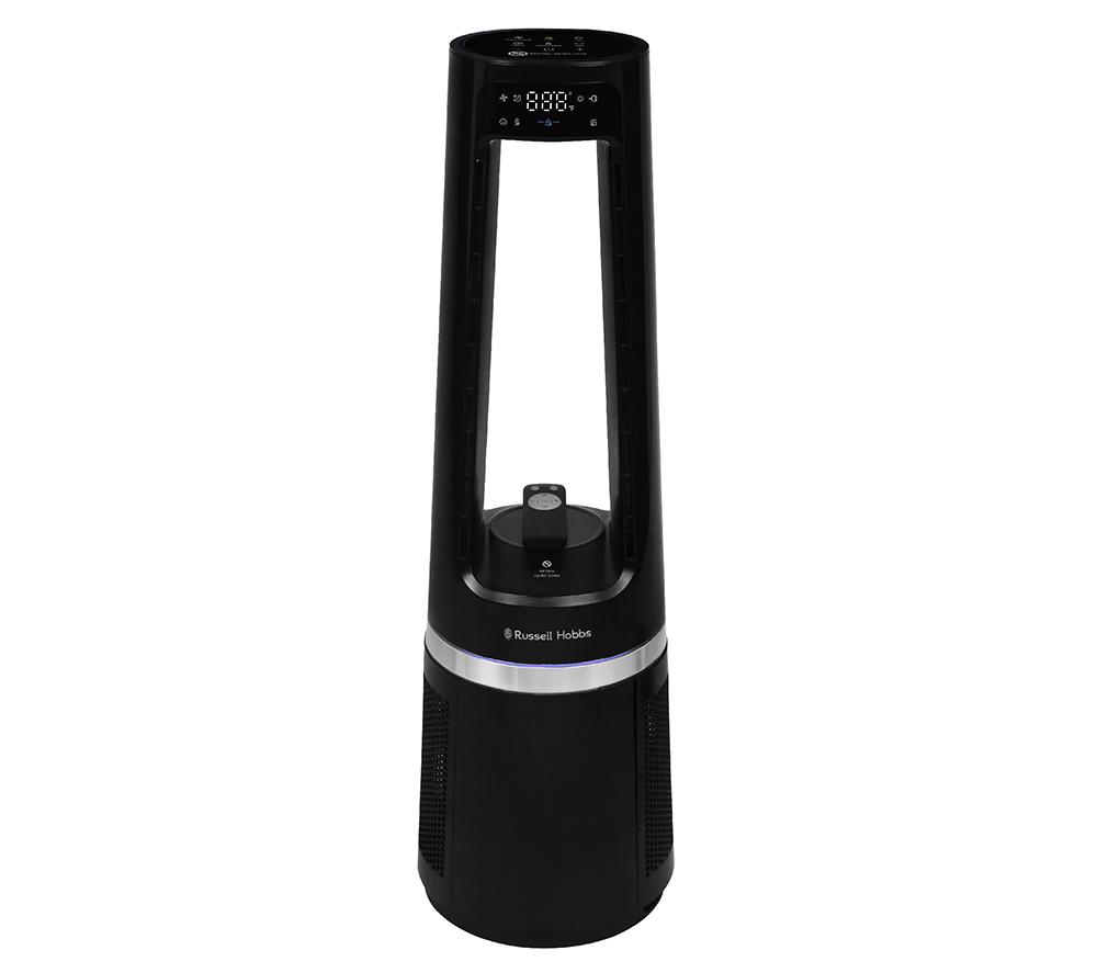 RUSSELL HOBBS RHBLDL25B Hot & Cool Bladeless Tower Fan - Black