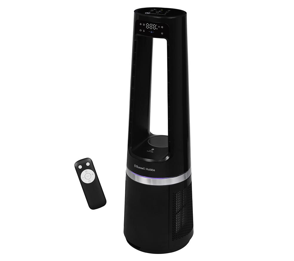 RUSSELL HOBBS RHBLDL25B Hot & Cool Bladeless Tower Fan - Black