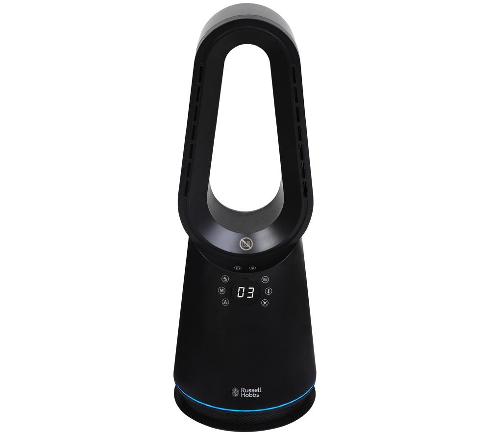 RUSSELL HOBBS RHCBLDL3IN1B Hot & Cool Bladeless Tower Fan - Black