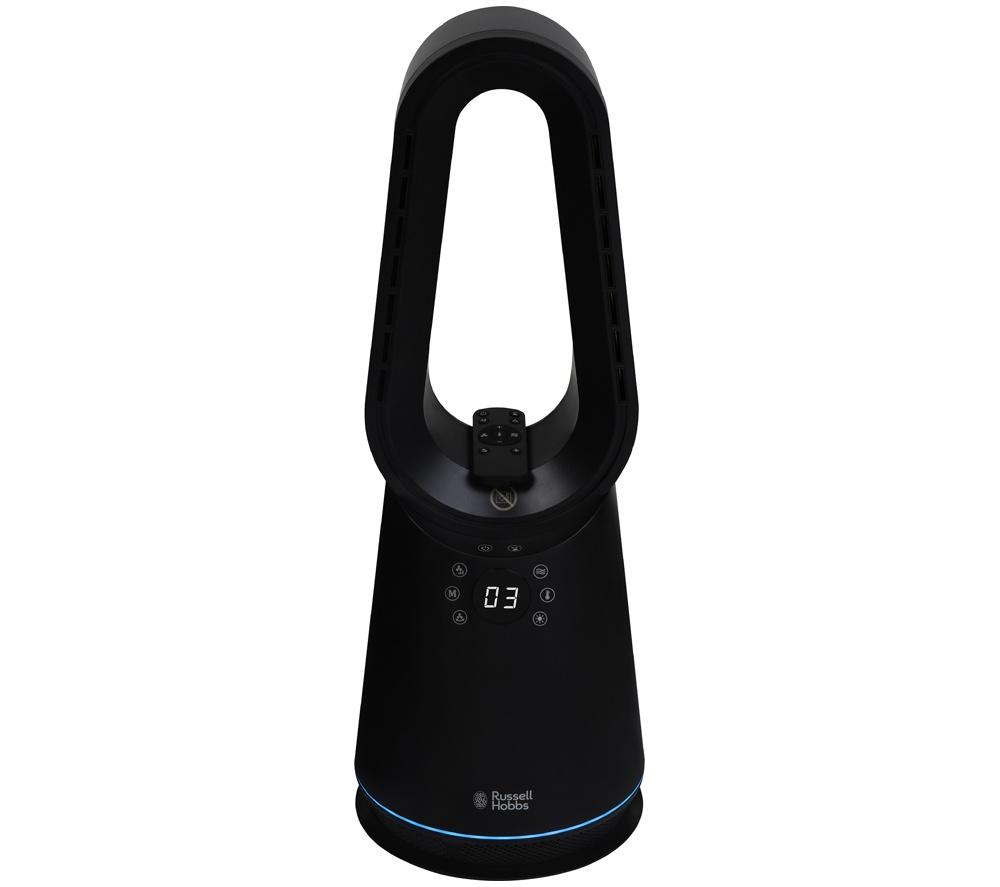 RUSSELL HOBBS RHCBLDL3IN1B Hot & Cool Bladeless Tower Fan - Black