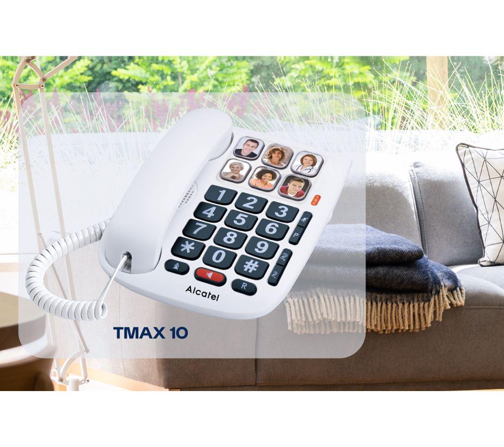 ALCATEL TMAX 10 Corded Phone - White