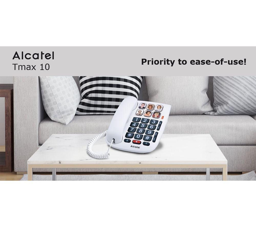ALCATEL TMAX 10 Corded Phone - White