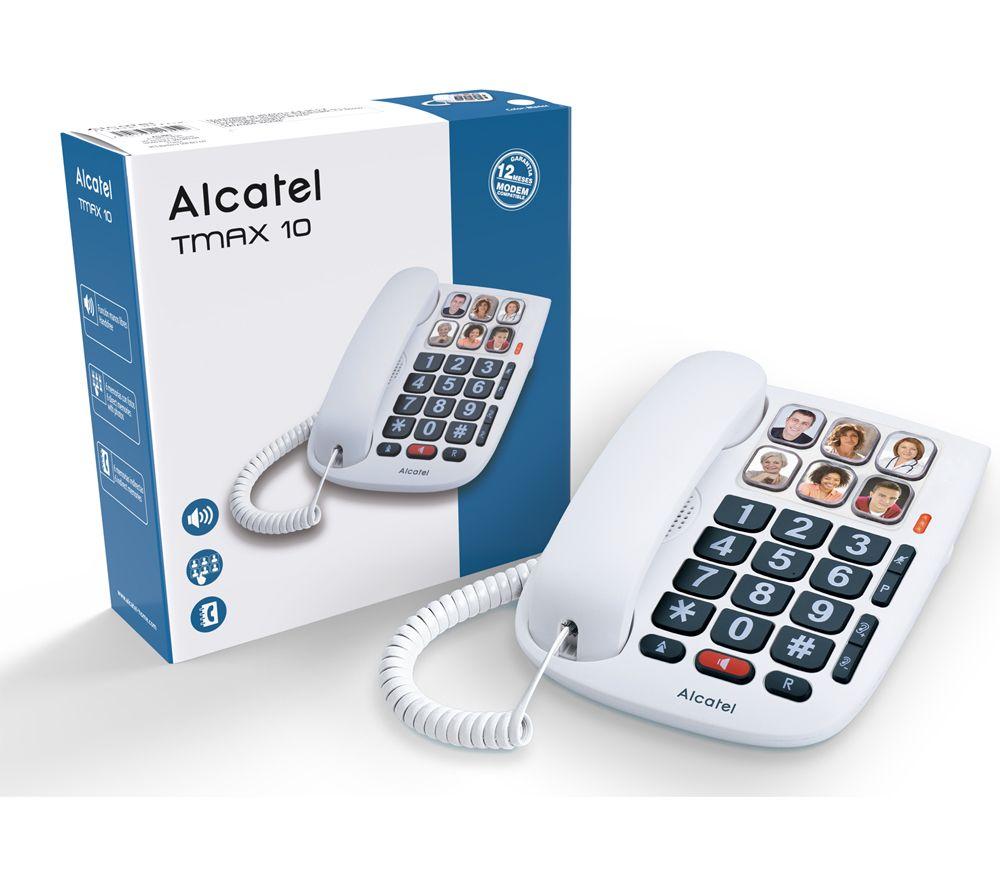 ALCATEL TMAX 10 Corded Phone - White