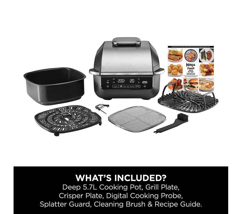 NINJA EG351UK 5-in-1 Indoor Grill & Air Fryer - Black & Silver