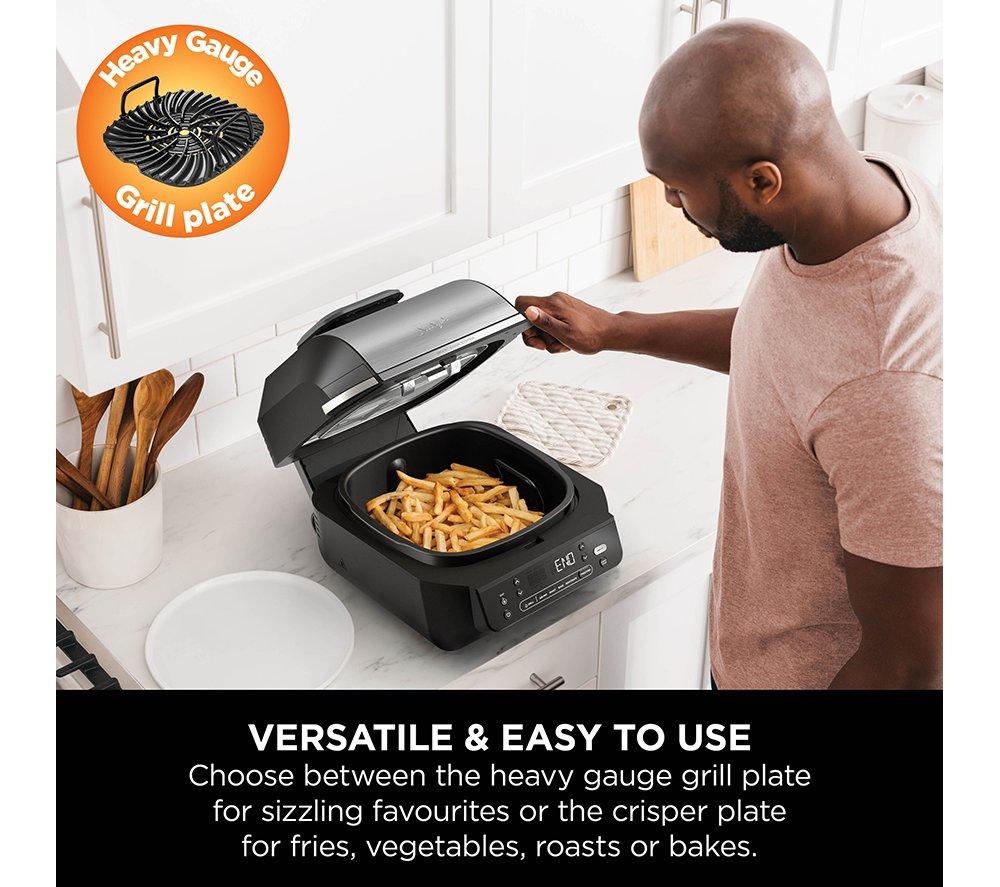 NINJA EG351UK 5-in-1 Indoor Grill & Air Fryer - Black & Silver