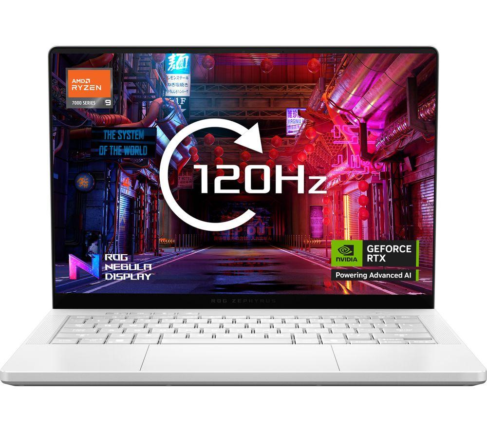 ASUS ROG Zephyrus G14 14" Gaming Laptop - AMD Ryzen 9, RTX 5050, 1 TB SSD, White