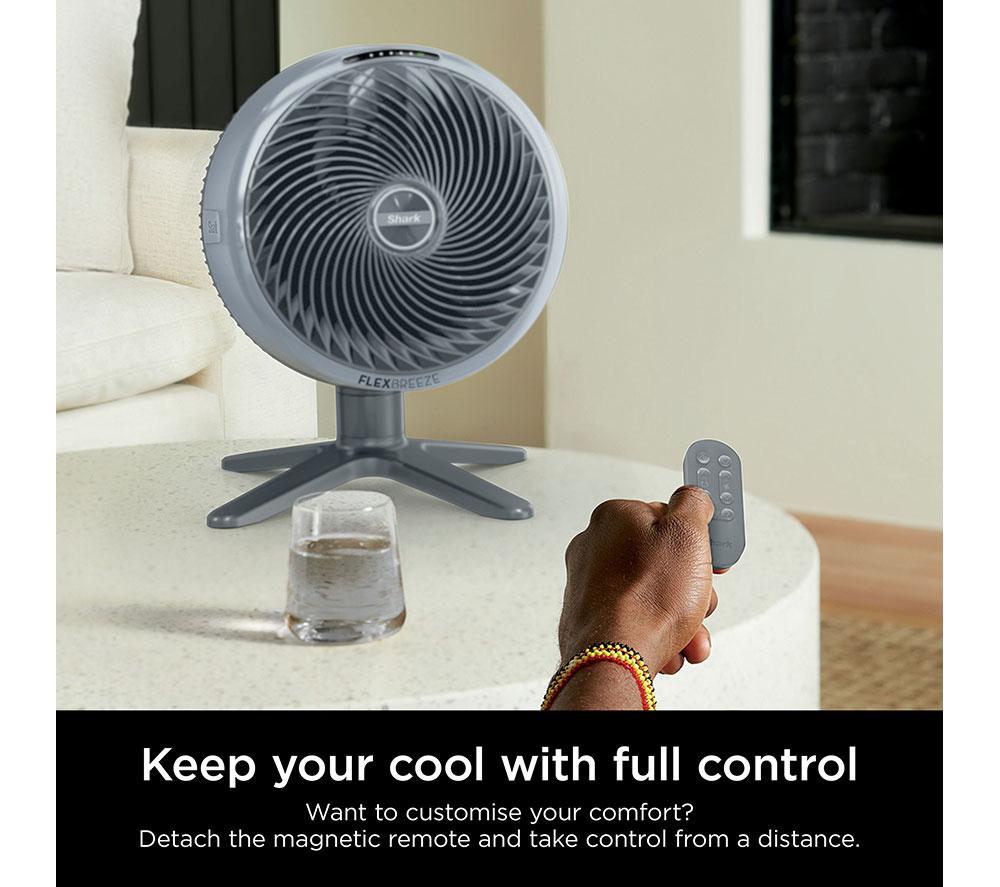 SHARK FlexBreeze Tablemate FA150UK Portable 11.8" Desk Fan - Winter Fog