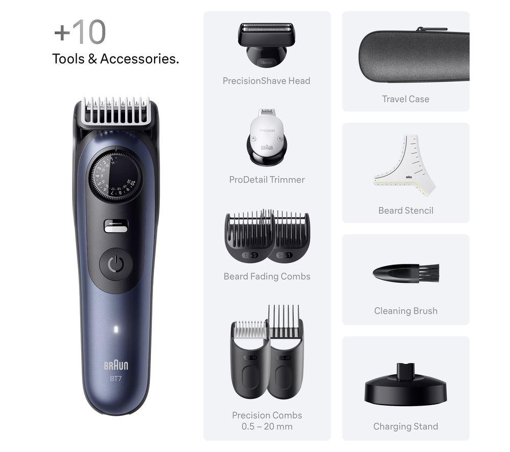 BRAUN Series 7 BT7540 Wet & Dry Beard Trimmer - Blue