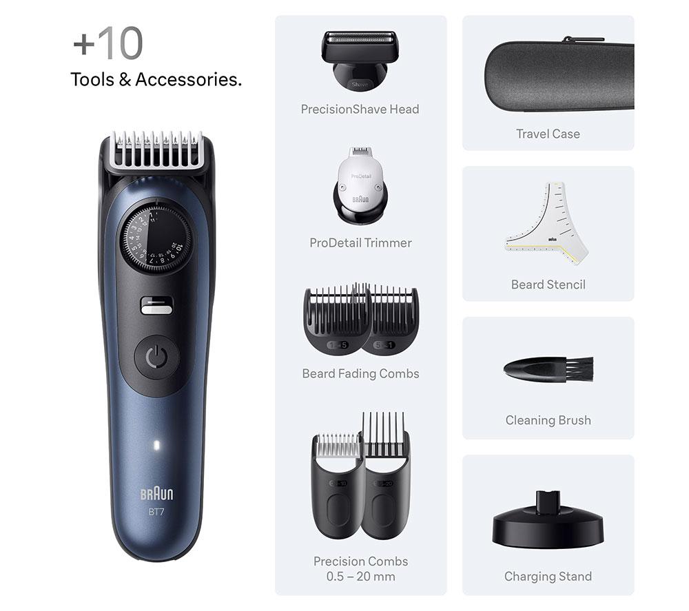 BRAUN Series 7 BT7540 Wet & Dry Beard Trimmer - Blue