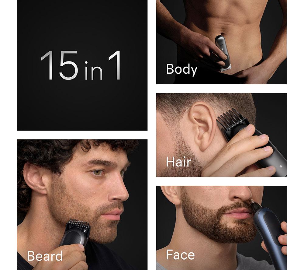 BRAUN All-in-One Series 7, AIO7580, 15in1 Grooming Kit - Blue
