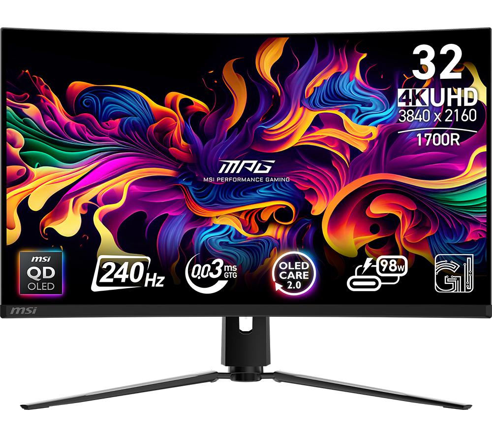MSI MPG 321CURX 4K Ultra HD 32" Curved QD-OLED Gaming Monitor - Black