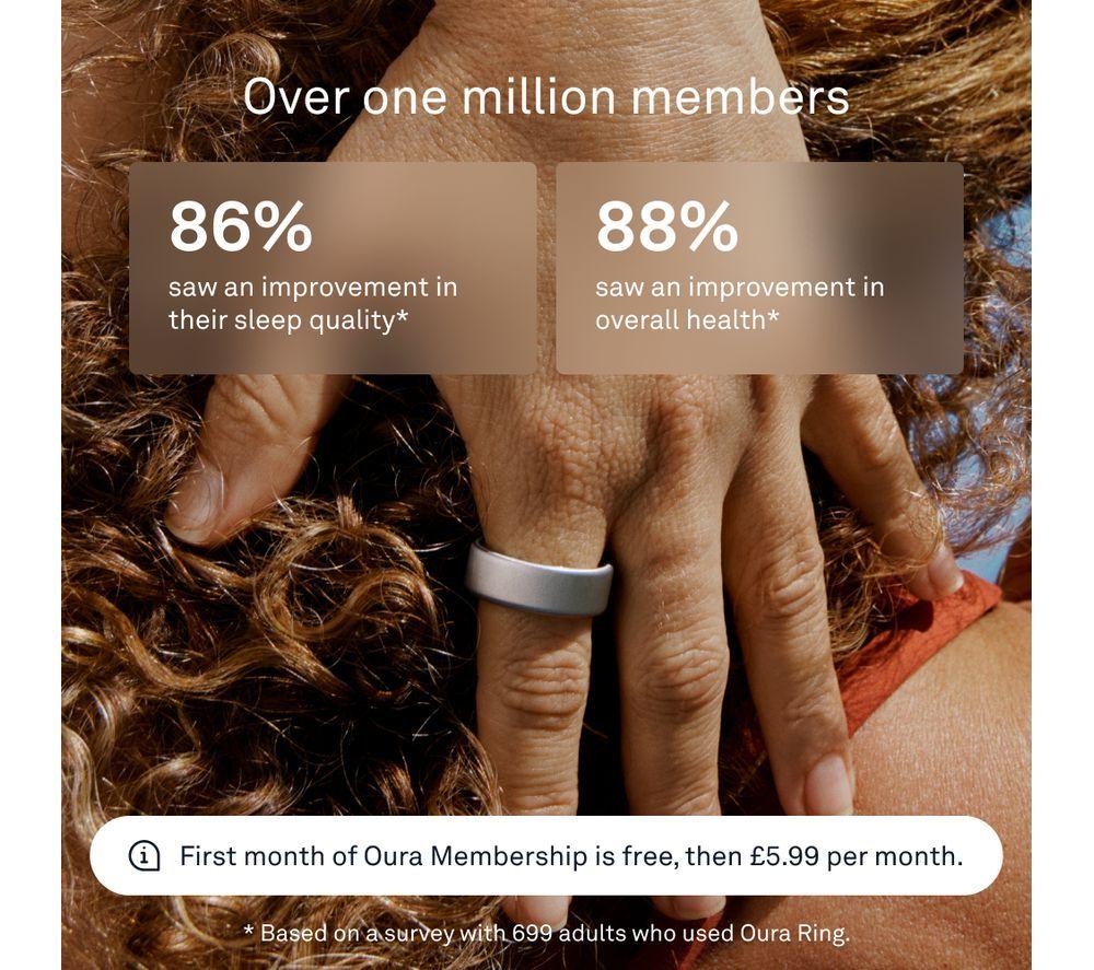 OURA Ring 4 - Brushed Silver, Size 5