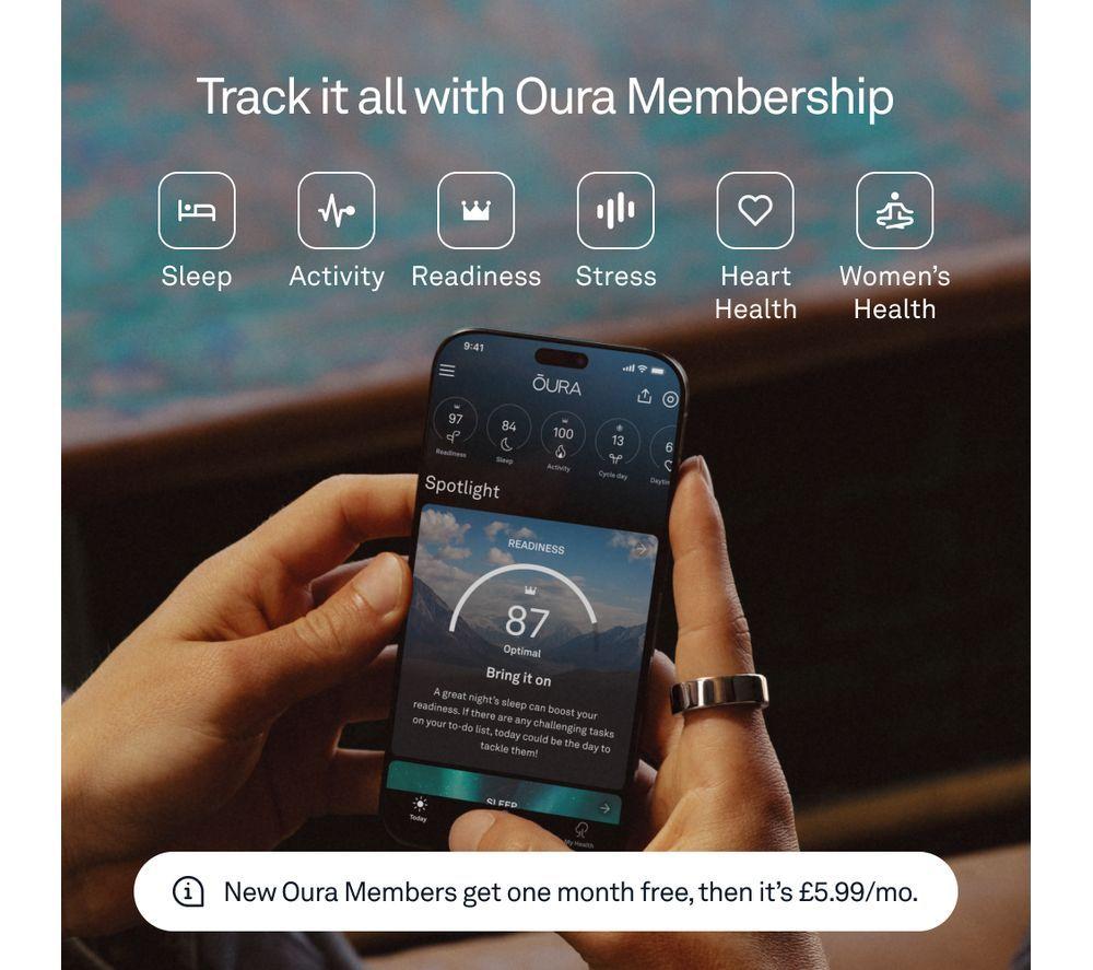 OURA Ring 4 - Stealth, Size 4