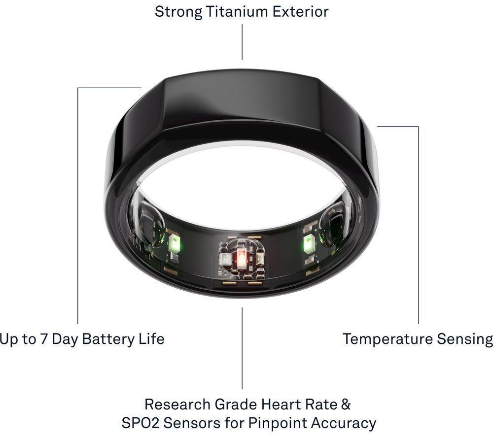 OURA Ring Gen3 Heritage - Black, Size 6