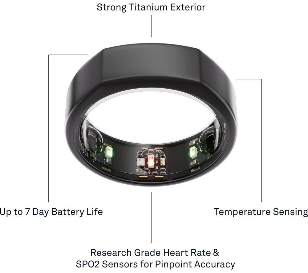 OURA Ring Gen3 Heritage - Stealth, Size 12