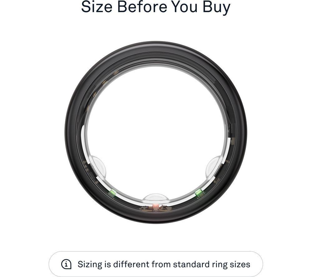 OURA Ring Gen3 Horizon - Black, Size 6