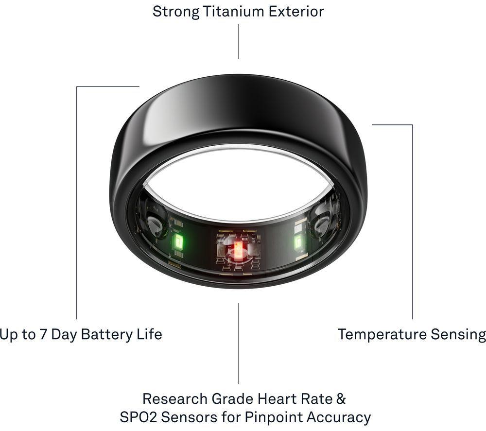 OURA Ring Gen3 Horizon - Black, Size 6