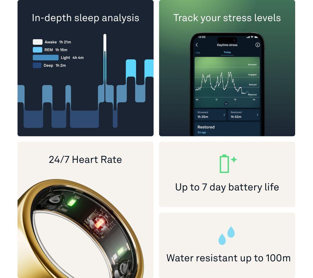 OURA Ring Gen3 Horizon - Gold, Size 11