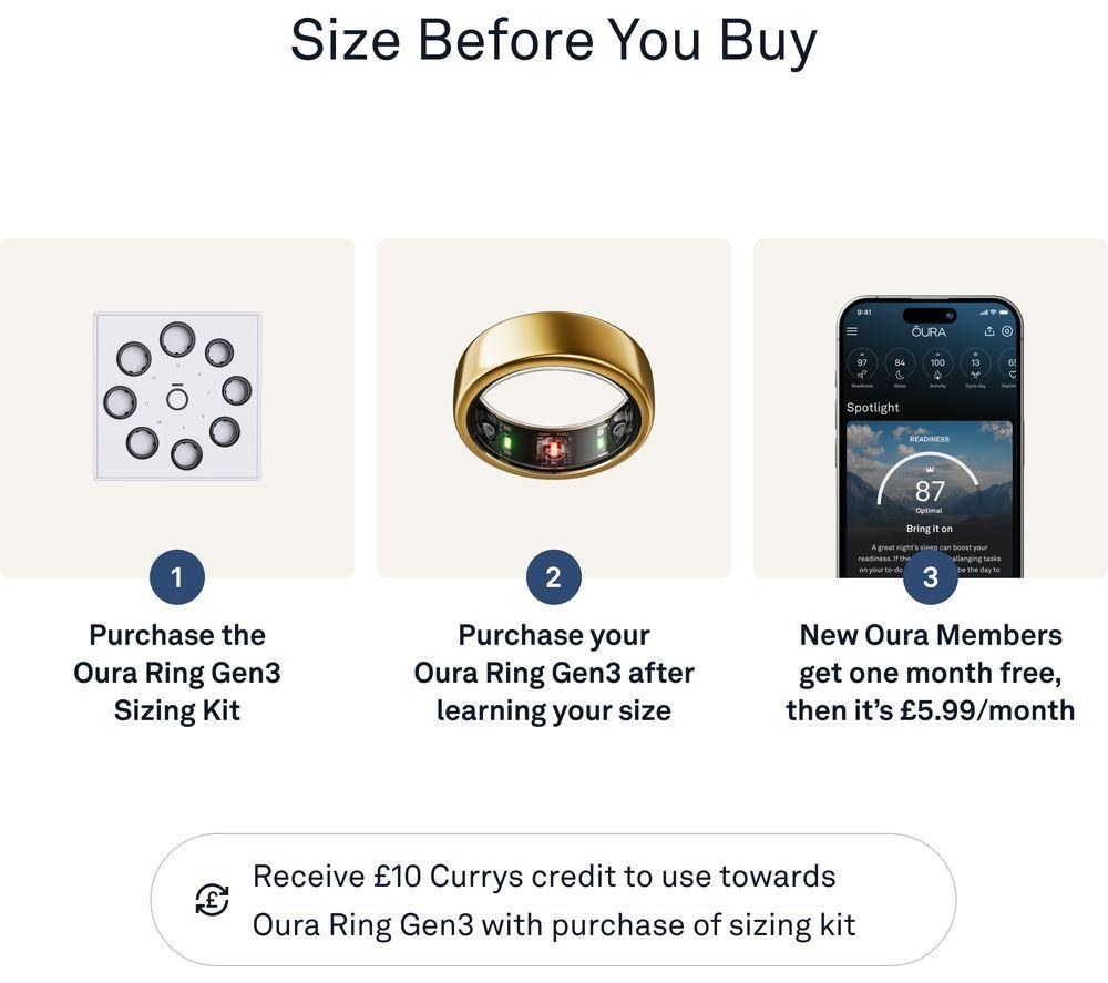 OURA Ring Gen3 Horizon - Gold, Size 11