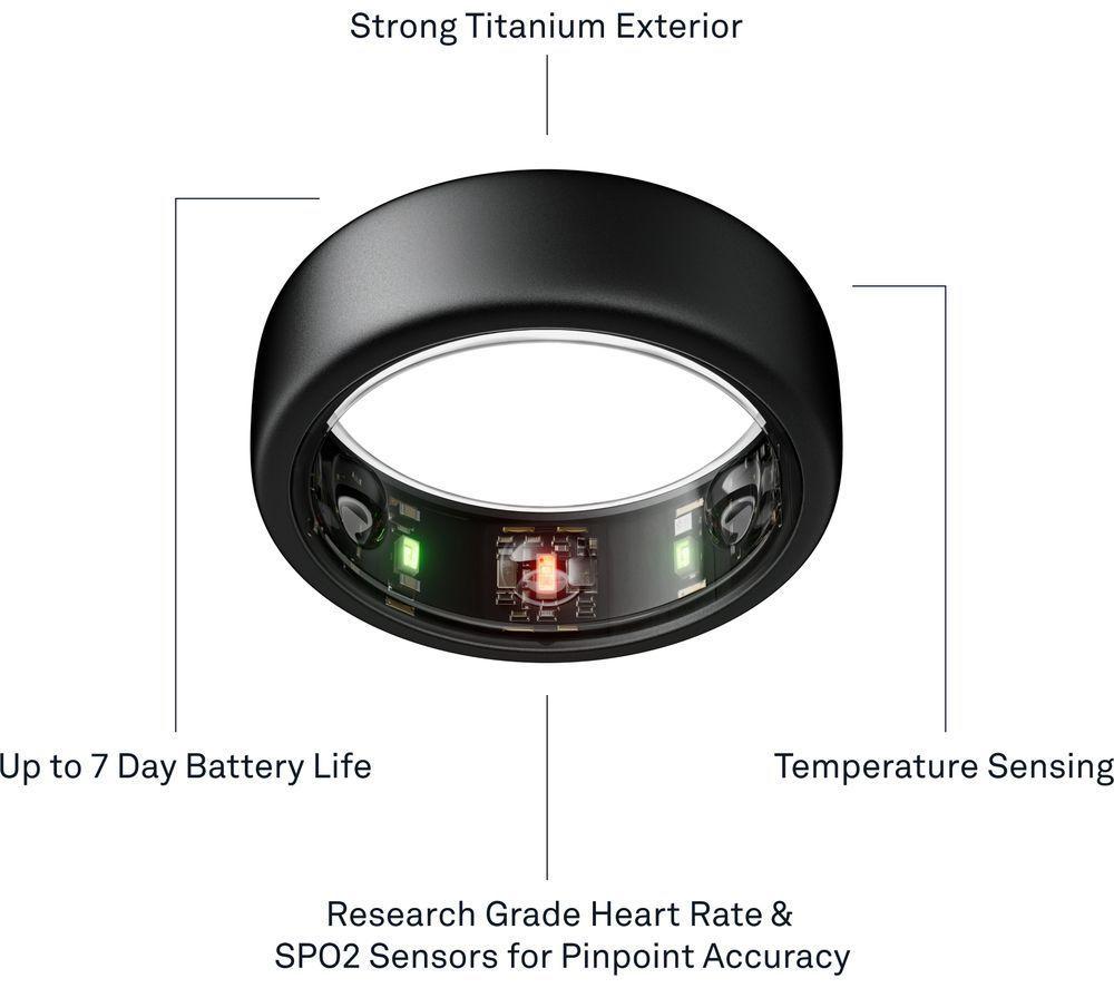 OURA Ring Gen3 Horizon - Stealth, Size 7