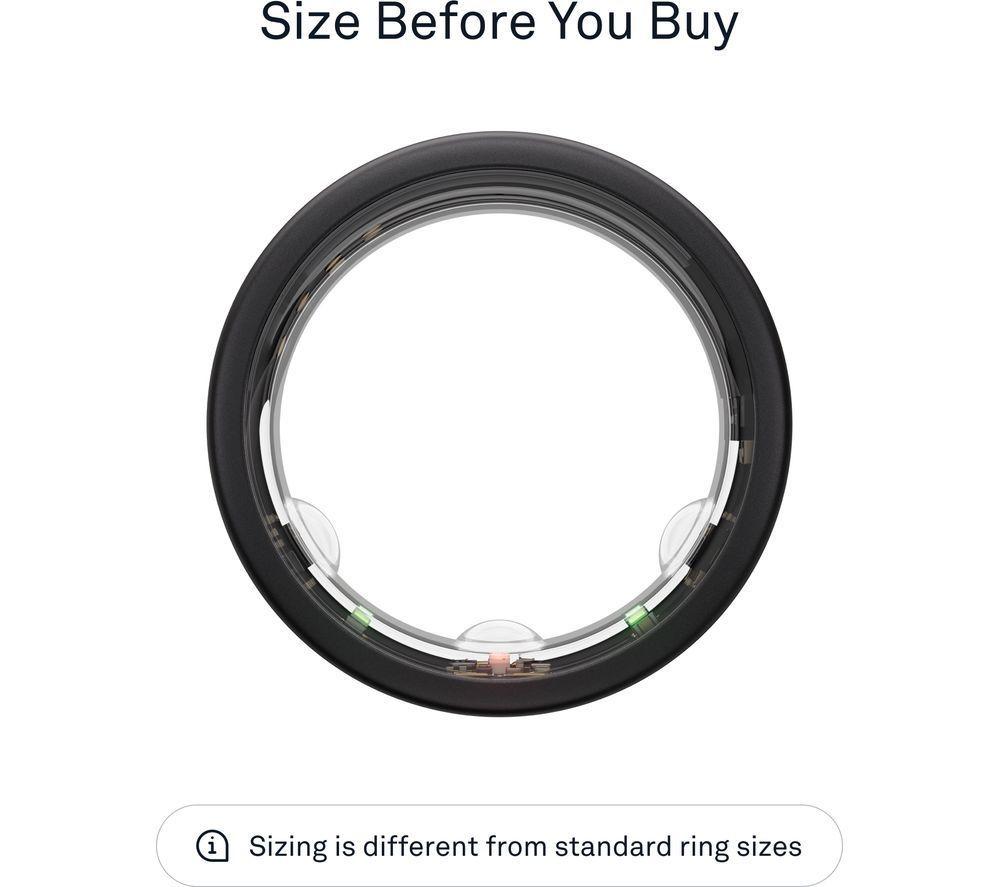 OURA Ring Gen3 Horizon - Stealth, Size 8