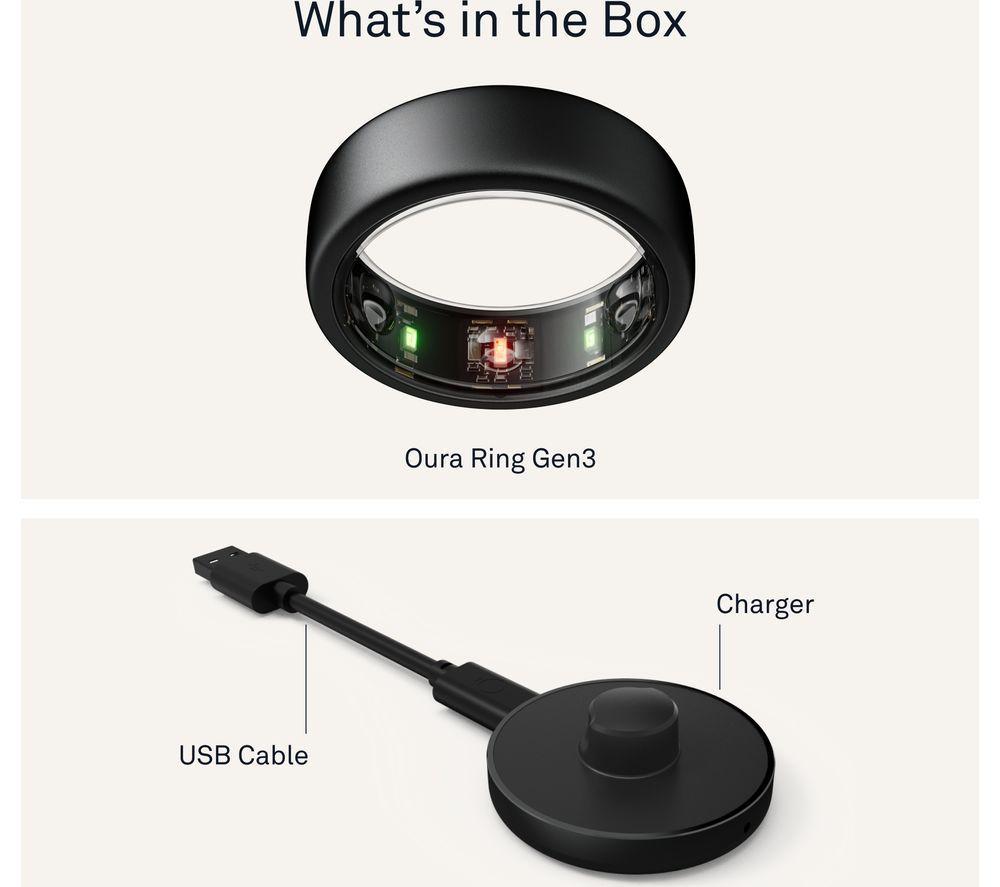OURA Ring Gen3 Horizon - Stealth, Size 8