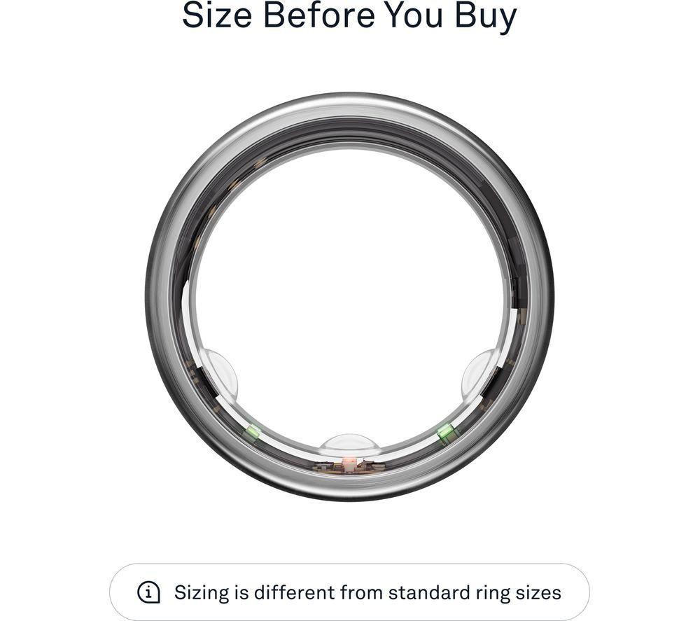 OURA Ring Gen3 Horizon - Brushed Titanium, Size 7