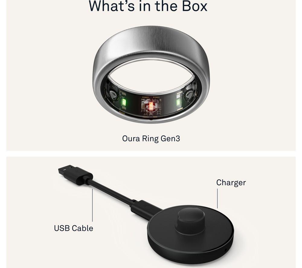 Anillo OURA Gen3 Horizon - Titanio cepillado, Talla 7