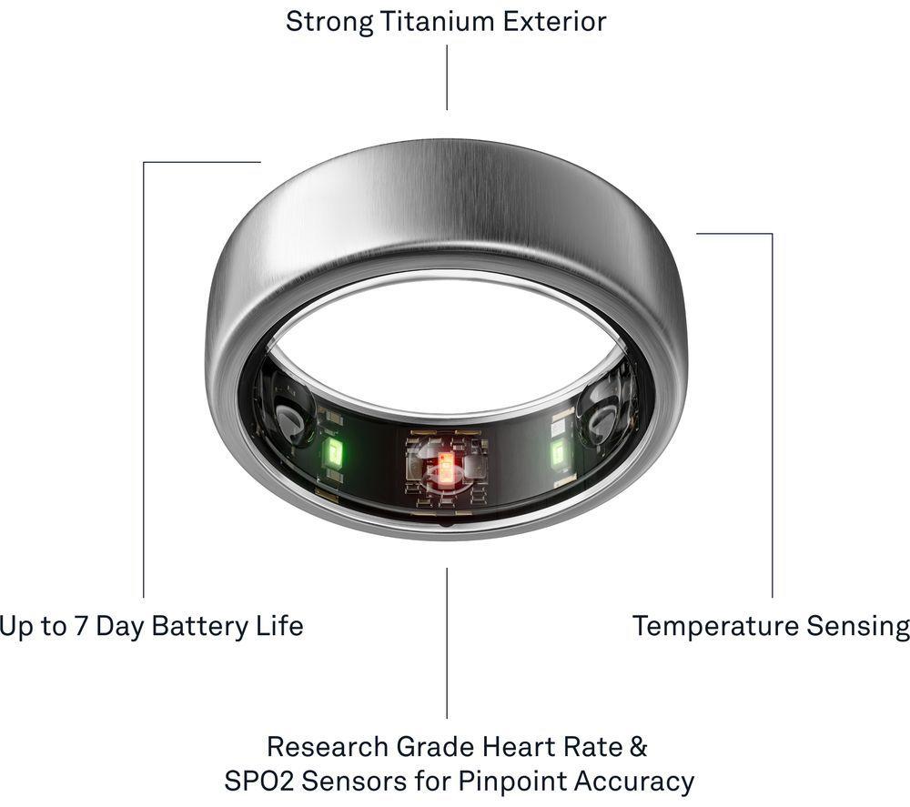 Anillo OURA Gen3 Horizon - Titanio cepillado, Talla 7