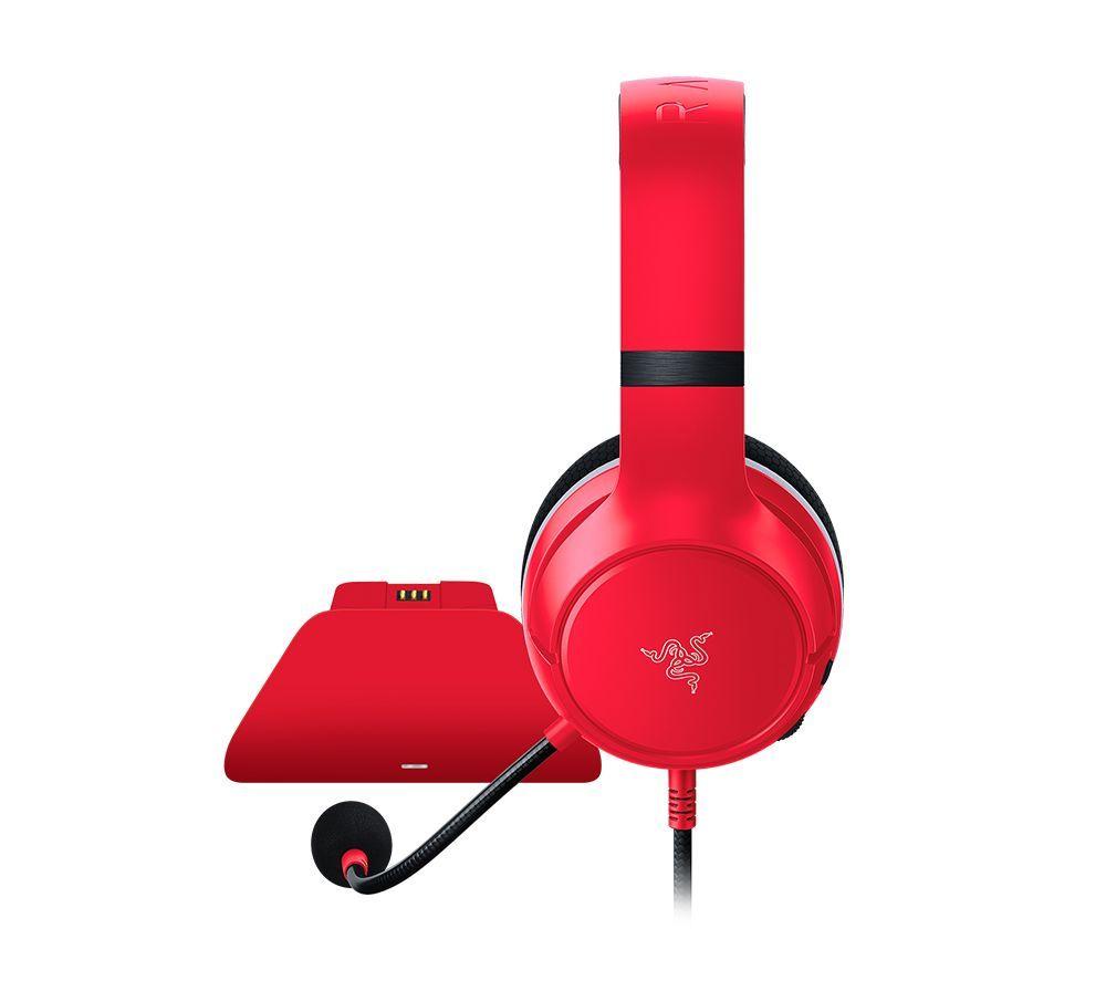RAZER Essential Duo Xbox Headset, Charging Stand & Wireless Controller Bundle – Pulse Red