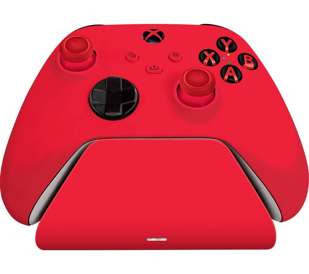 RAZER Essential Duo Xbox Headset, Charging Stand & Wireless Controller Bundle – Pulse Red