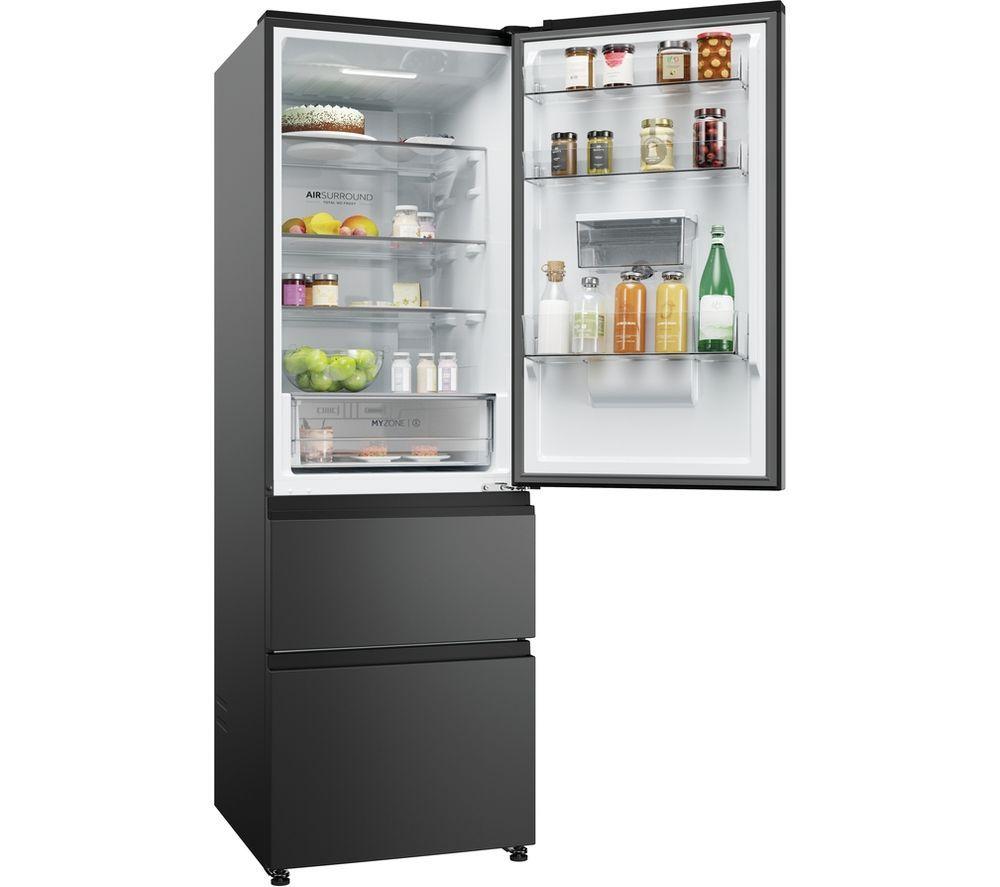 HAIER HTW3618EWPB Frigorífico-congelador inteligente - Negro pizarra