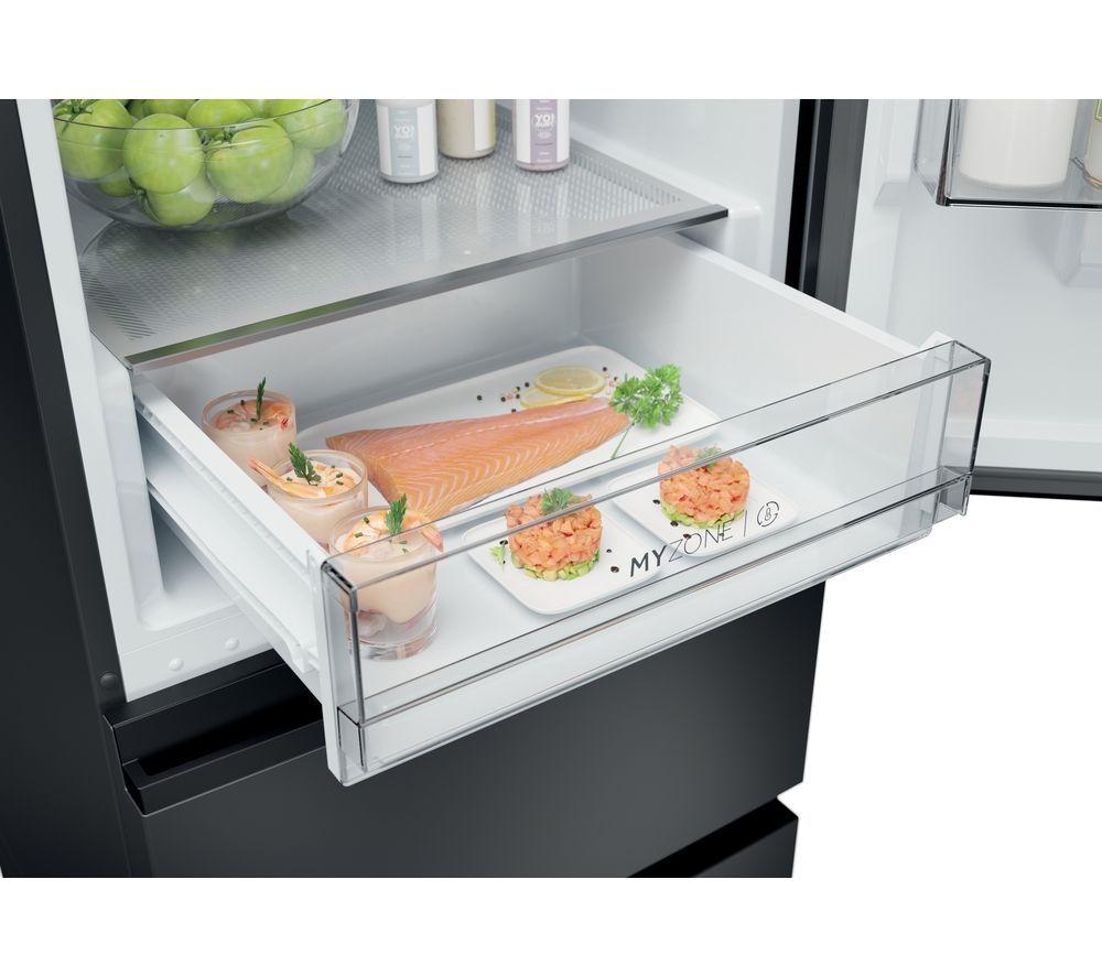 HAIER HTW3618EWPB Frigorífico-congelador inteligente - Negro pizarra